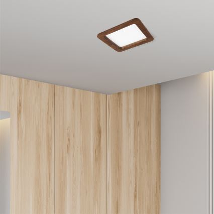 LED indbygningslampe WOODY SPOT LED/17W/230V 3000K kirsebær 18,5x18,5 cm
