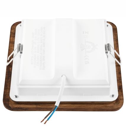 LED indbygningslampe WOODY SPOT LED/17W/230V 3000K kirsebær 18,5x18,5 cm