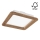 LED indbygningslampe WOODY SPOT LED/17W/230V 3000K valnød 18,5x18,5 cm