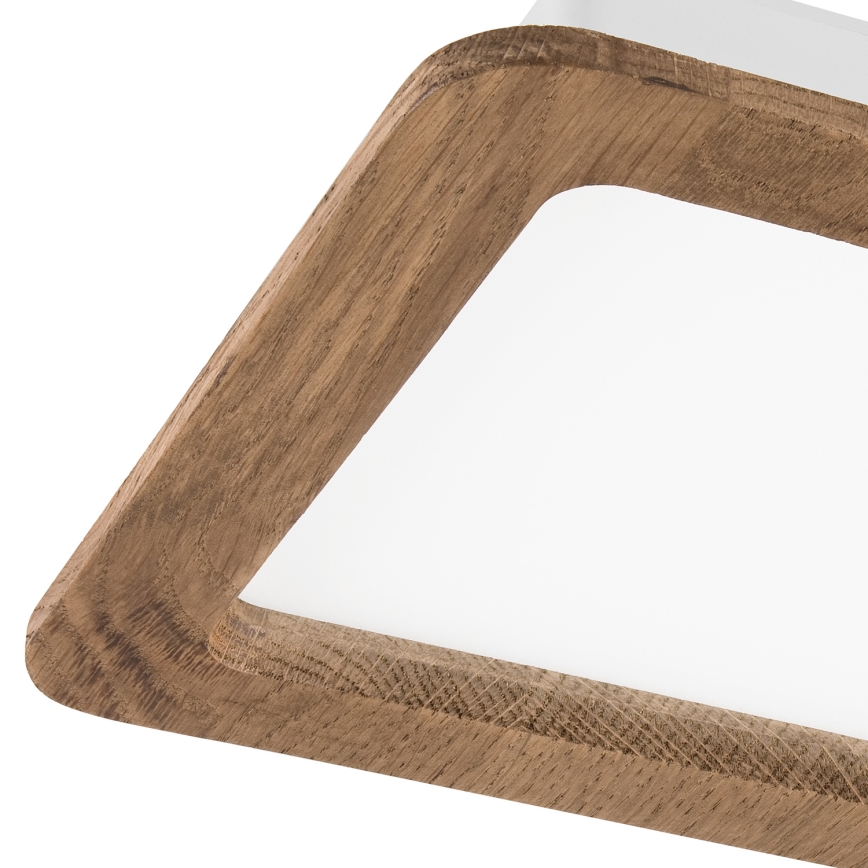 LED indbygningslampe WOODY SPOT LED/17W/230V 3000K valnød 18,5x18,5 cm