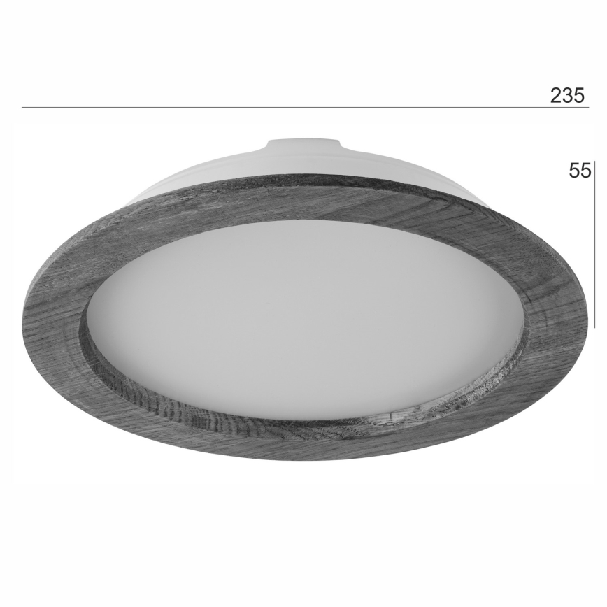 LED indbygningslampe WOODY SPOT LED/23,5W/230V 4000K eg ø 23,5 cm