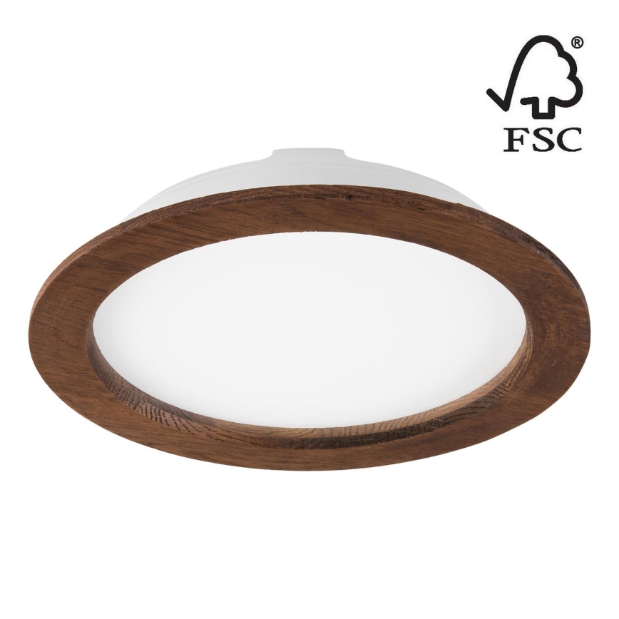 LED indbygningslampe WOODY SPOT LED/23,5W/230V 4000K kirsebær ø 23,5 cm