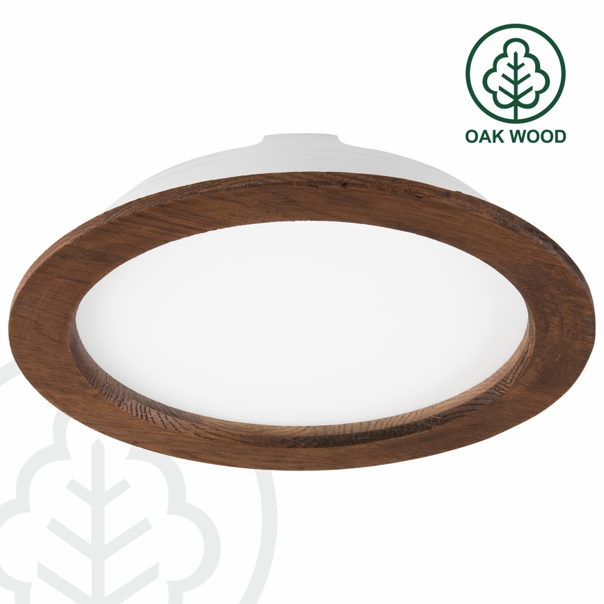 LED indbygningslampe WOODY SPOT LED/23,5W/230V 4000K kirsebær ø 23,5 cm