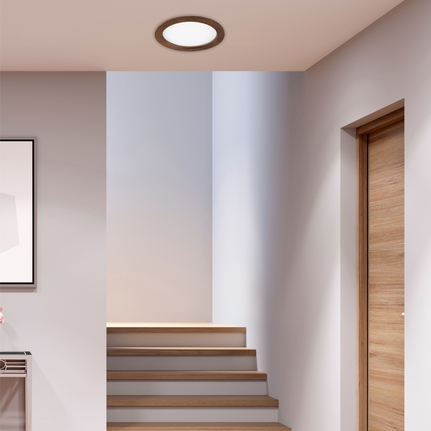 LED indbygningslampe WOODY SPOT LED/23,5W/230V 4000K kirsebær ø 23,5 cm