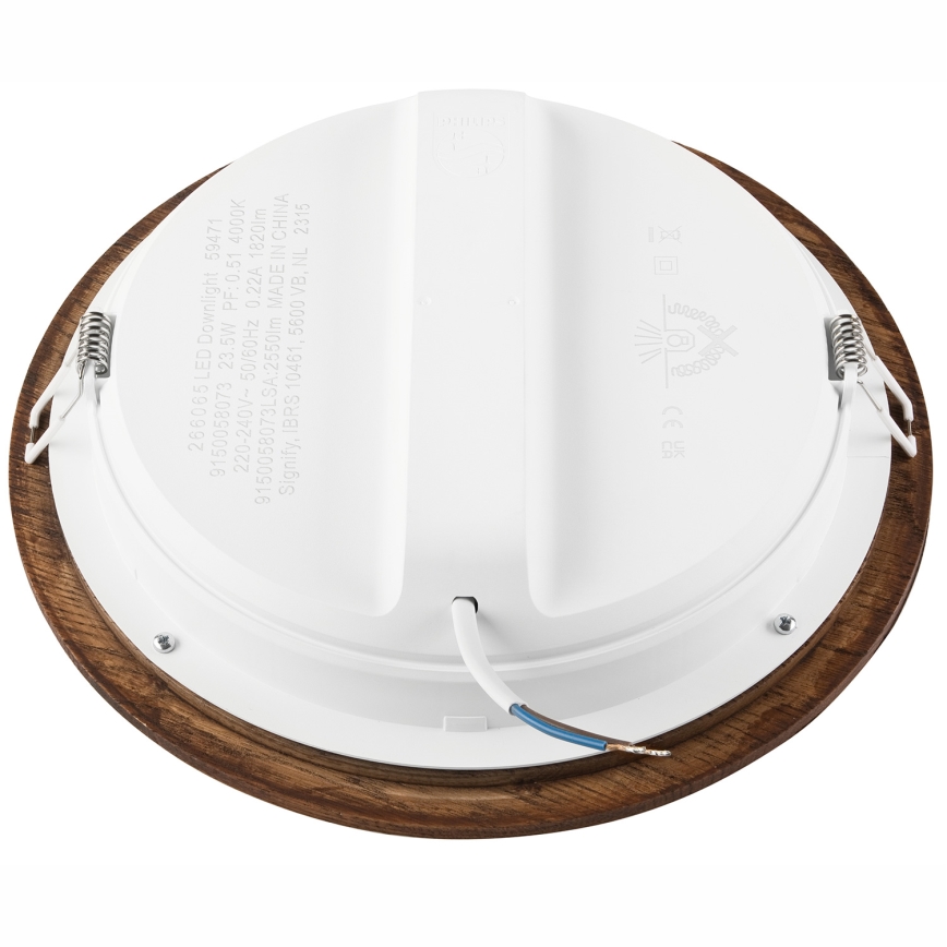 LED indbygningslampe WOODY SPOT LED/23,5W/230V 4000K kirsebær ø 23,5 cm