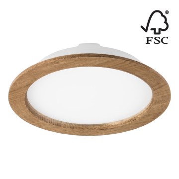 LED indbygningslampe WOODY SPOT LED/23,5W/230V 4000K valnød ø 23,5 cm