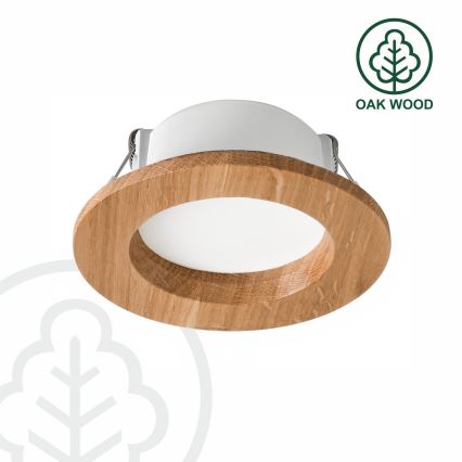 LED indbygningslampe WOODY SPOT LED/5,5W/230V 4000K eg ø 10 cm