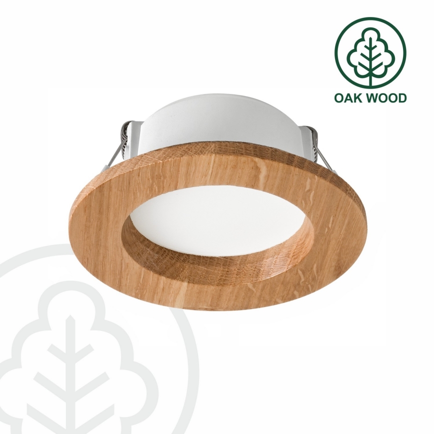 LED indbygningslampe WOODY SPOT LED/5,5W/230V 4000K eg ø 10 cm