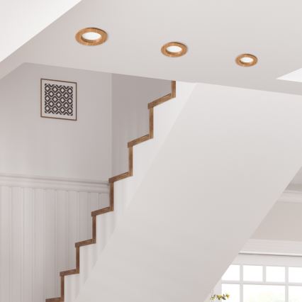 LED indbygningslampe WOODY SPOT LED/5,5W/230V 4000K eg ø 10 cm