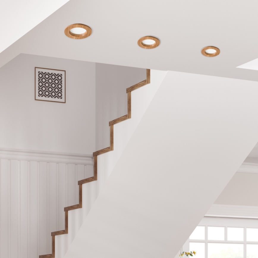LED indbygningslampe WOODY SPOT LED/5,5W/230V 4000K eg ø 10 cm