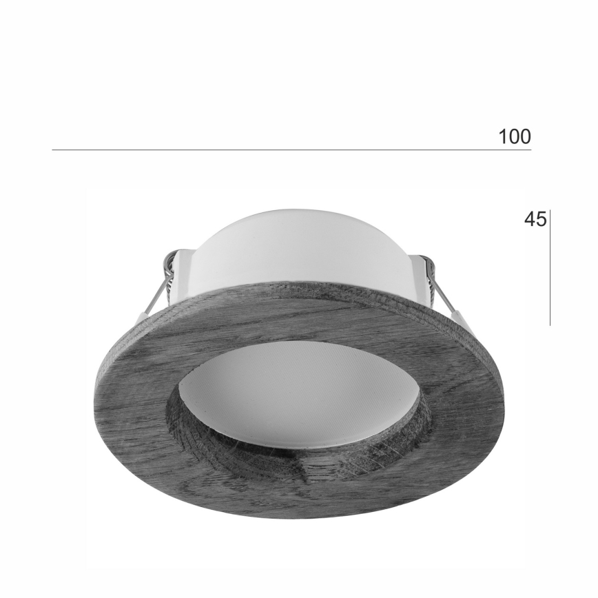 LED indbygningslampe WOODY SPOT LED/5,5W/230V 4000K eg ø 10 cm