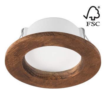 LED indbygningslampe WOODY SPOT LED/5,5W/230V 4000K kirsebær ø 10 cm