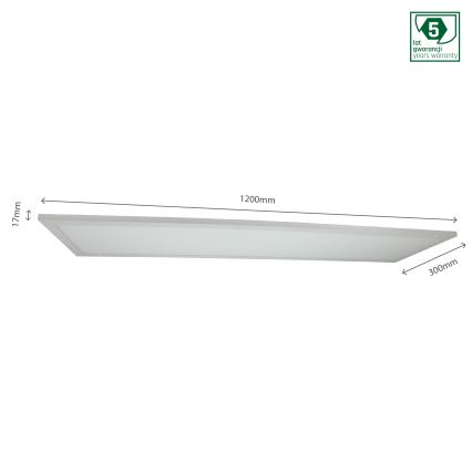 LED indbygningspanel ALGINE DUO 2in1 LED/30W/230V 120x30 cm