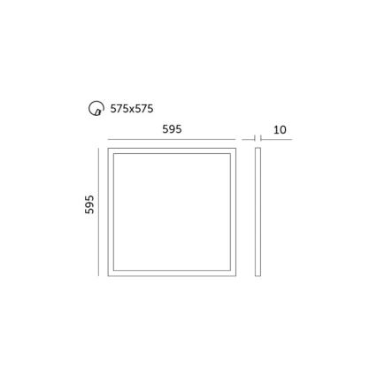 LED indbygningspanel BALIS LED/40W/230V 4000K 59,5x59,5 cm