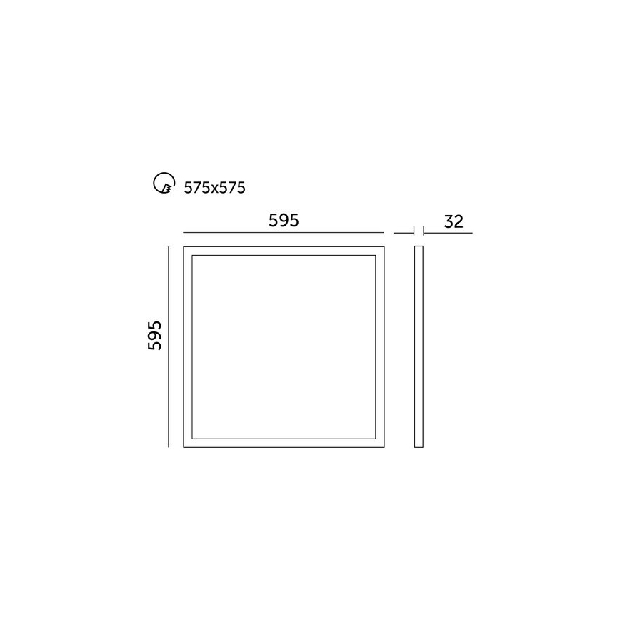 LED indbygningspanel DAVRO LED/40W/230V 4000K 59,5x59,5 cm hvid