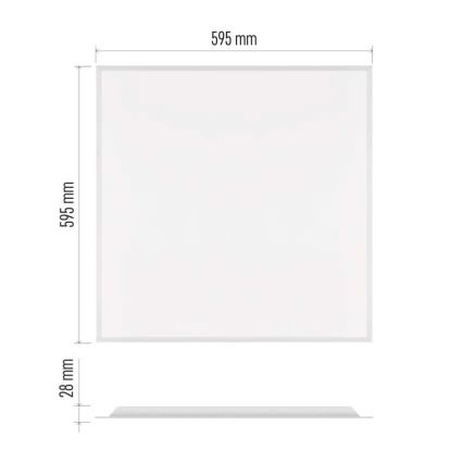 LED indbygningspanel DIXXO LED/36W/230V 4000K 60x60 cm hvid