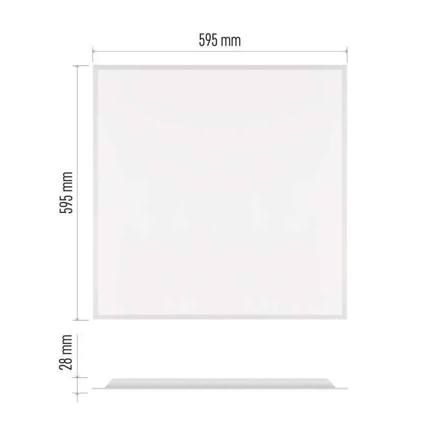 LED indbygningspanel DIXXO LED/36W/230V 4000K 60x60 cm hvid