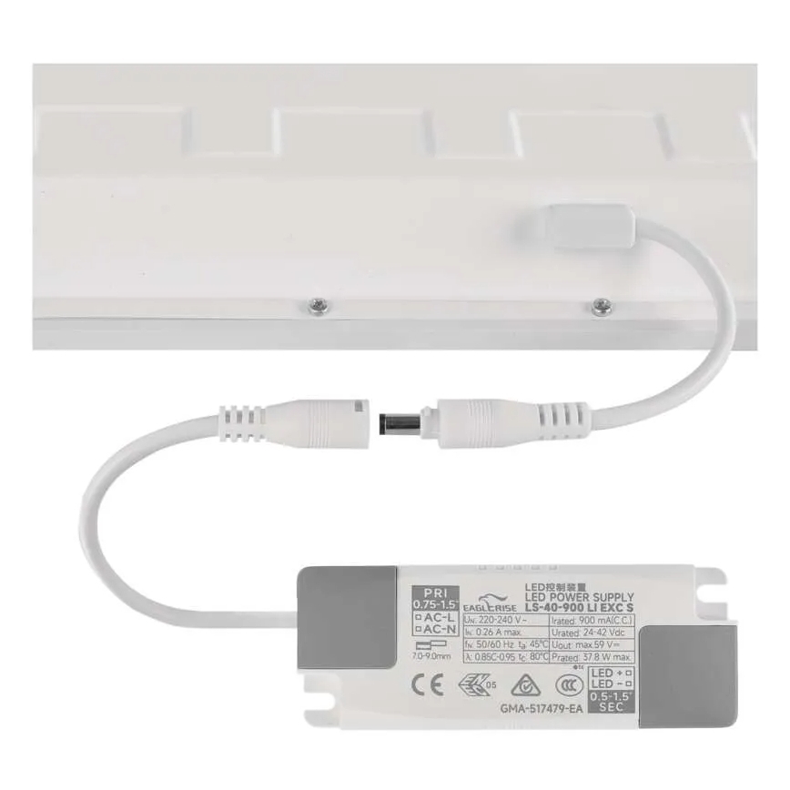 LED indbygningspanel DIXXO LED/36W/230V 4000K 60x60 cm hvid