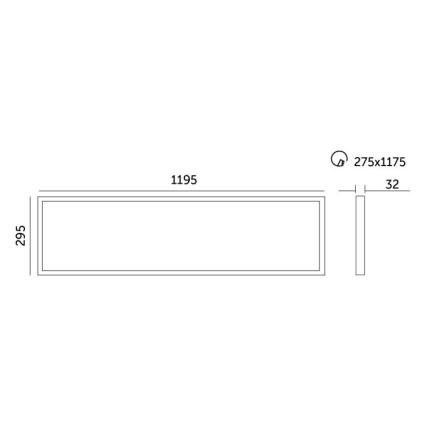 LED indbygningspanel dæmpbart CAPRI LED/25/36/40W/230V 3000/4000/5700K IP44 30x120 cm