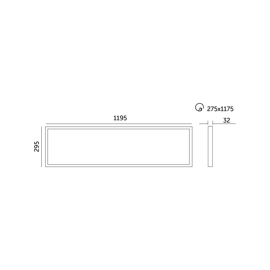 LED indbygningspanel dæmpbart CAPRI LED/25/36/40W/230V 3000/4000/5700K IP44 30x120 cm