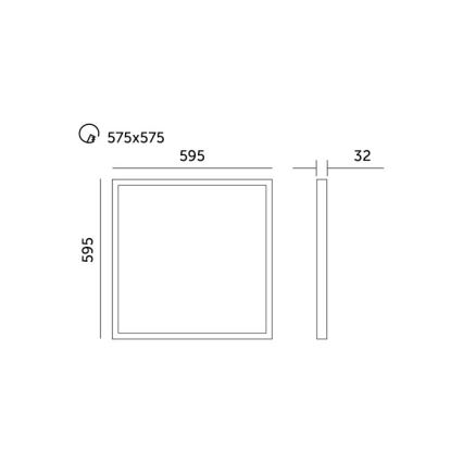 LED indbygningspanel dæmpbart CAPRI LED/25/36/40W/230V 3000/4000/5700K UGR&lt;19 IP44 60x60 cm