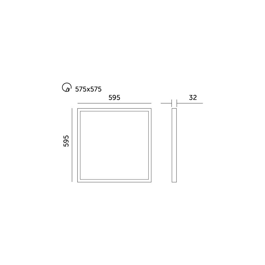 LED indbygningspanel dæmpbart CAPRI LED/25/36/40W/230V 3000/4000/5700K UGR&lt;19 IP44 60x60 cm