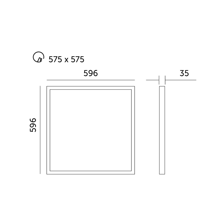 LED indbygningspanel LED/40W/230V 4000K 60x60 cm