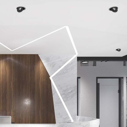 LED indbygningsspot LED/28W/230V 3000/4000/6400K Ø 20 cm sort