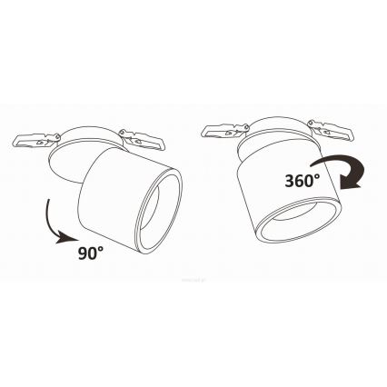 LED Indbygningsspot HARON 1xLED/10W/230V sort