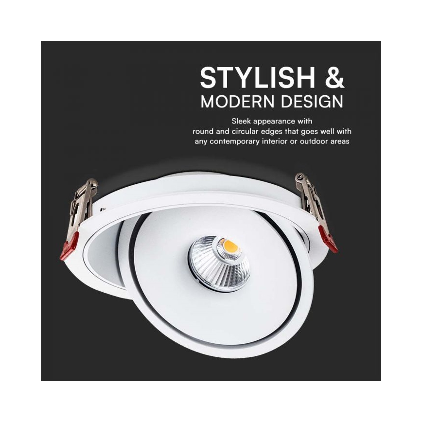 LED Indbygningsspot LED/28W/230V 3000/4000/6400K diameter 20 cm hvid