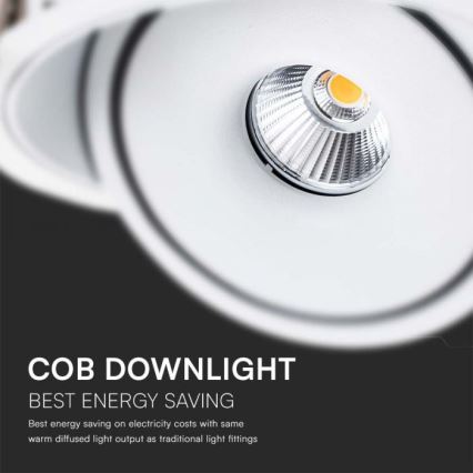 LED Indbygningsspot LED/28W/230V 3000/4000/6400K diameter 20 cm hvid