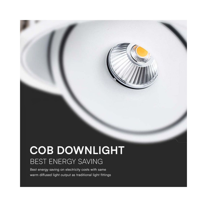 LED Indbygningsspot LED/28W/230V 3000/4000/6400K diameter 20 cm hvid