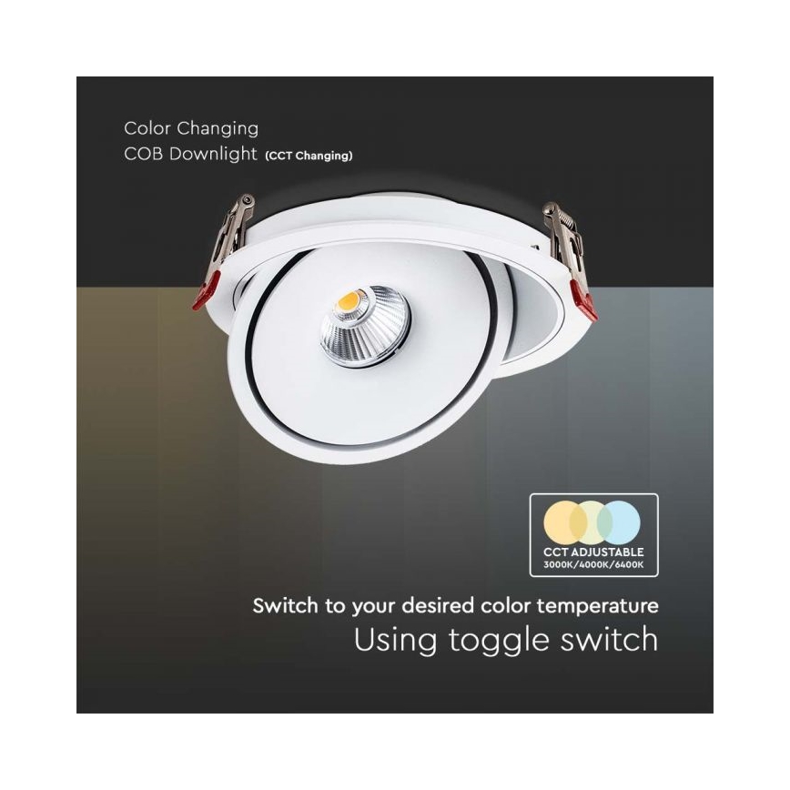 LED Indbygningsspot LED/28W/230V 3000/4000/6400K diameter 20 cm hvid