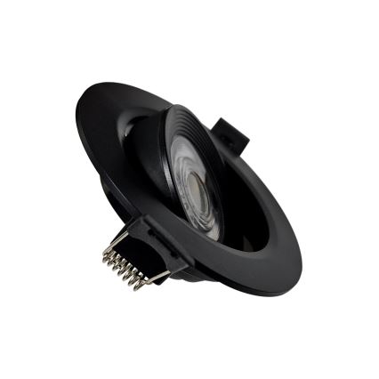 LED Indbygget/overflademonteret spotlampe 02.01.2001 LED/5W/230V 4200K diameter 9,3 cm sort