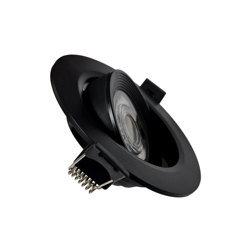 LED Indbygget/overflademonteret spotlampe 02.01.2001 LED/5W/230V 4200K diameter 9,3 cm sort