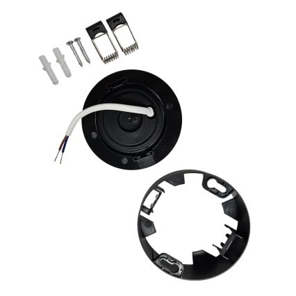 LED Indbygget/overflademonteret spotlampe 02.01.2001 LED/5W/230V 4200K diameter 9,3 cm sort