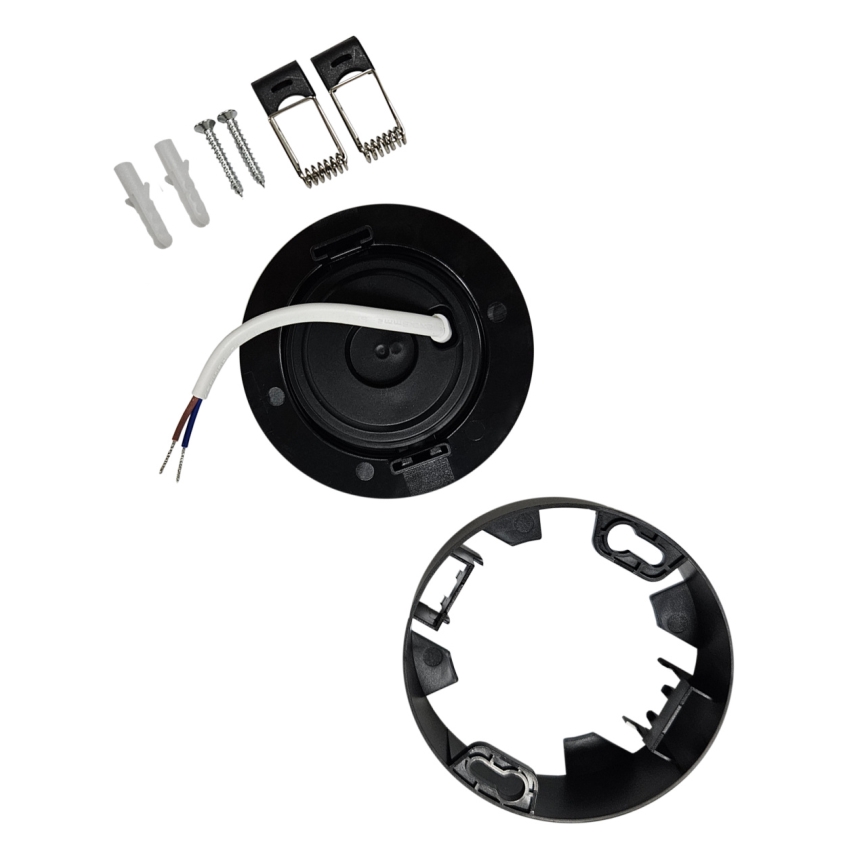 LED Indbygget/overflademonteret spotlampe 02.01.2001 LED/5W/230V 4200K diameter 9,3 cm sort