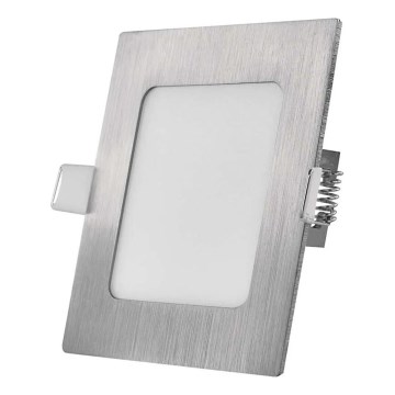 LED indbygningsspot NEXXO LED/7W/230V 3000/3500/4000K sølvfarvet 12x12 cm