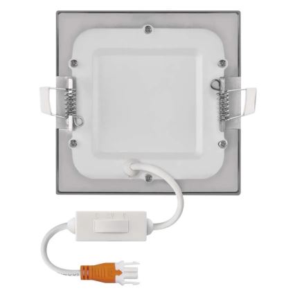 LED indbygningsspot NEXXO LED/7W/230V 3000/3500/4000K sølvfarvet 12x12 cm