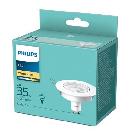 LED indbygningsspot Philips 1xGU10/3W/230V 2700K