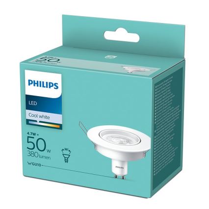 LED indbygningsspot Philips GU10/4,7W/230V 4000K