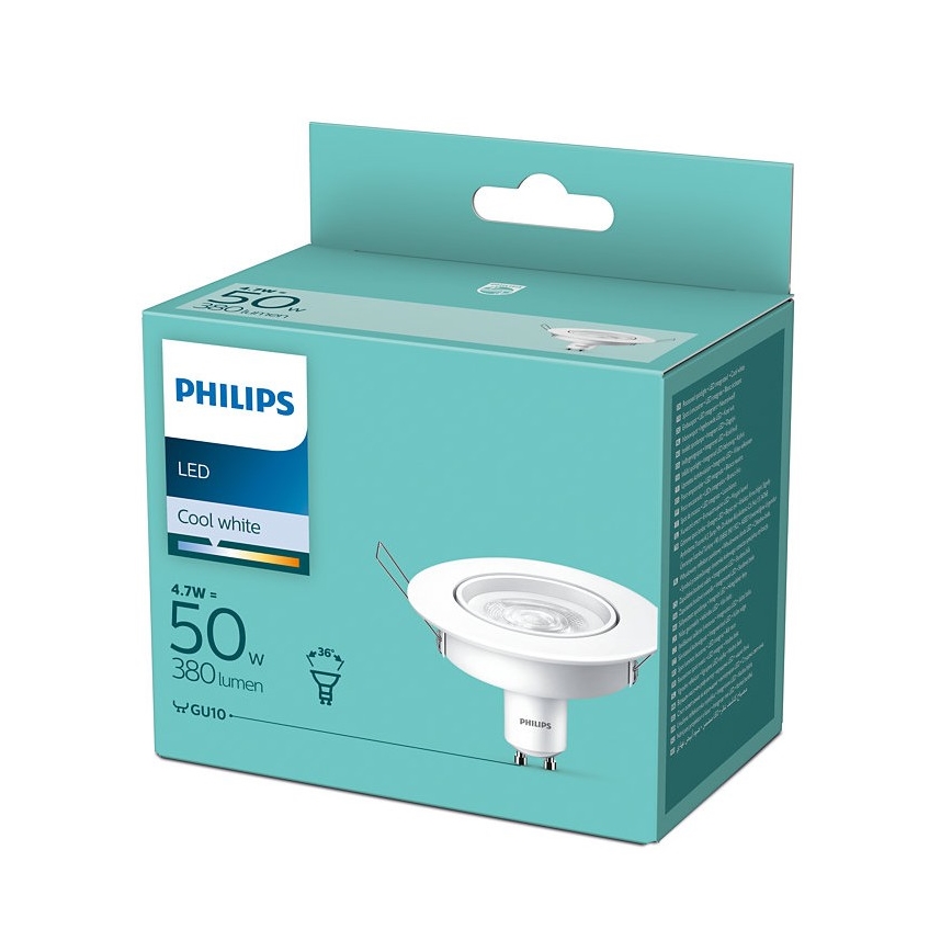 LED indbygningsspot Philips GU10/4,7W/230V 4000K
