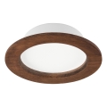 LED Indbygningsspot WOODY SPOT LED/12,5W/230V 4000K kirsebær ? 16 cm