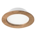 LED indbygningsspot WOODY SPOT LED/12,5W/230V 4000K valnød Ø 16 cm