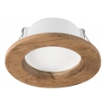 LED indbygningsspot WOODY SPOT LED/5,5W/230V 4000K valnød Ø 10 cm