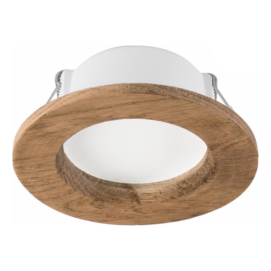 LED indbygningsspot WOODY SPOT LED/5,5W/230V 4000K valnød Ø 10 cm