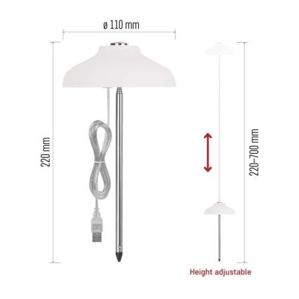 LED indendørs lampe til dyrkning af planter GROW LED/5W/5V