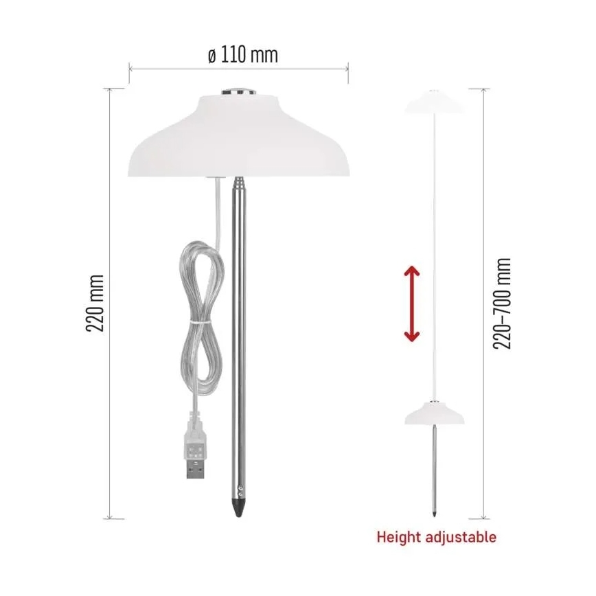 LED indendørs lampe til dyrkning af planter GROW LED/5W/5V