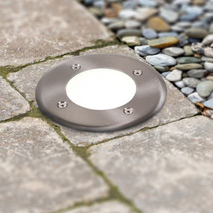LED indkørselslampe MIVO LED/3W/230V diameter 12 cm IP67 mat krom