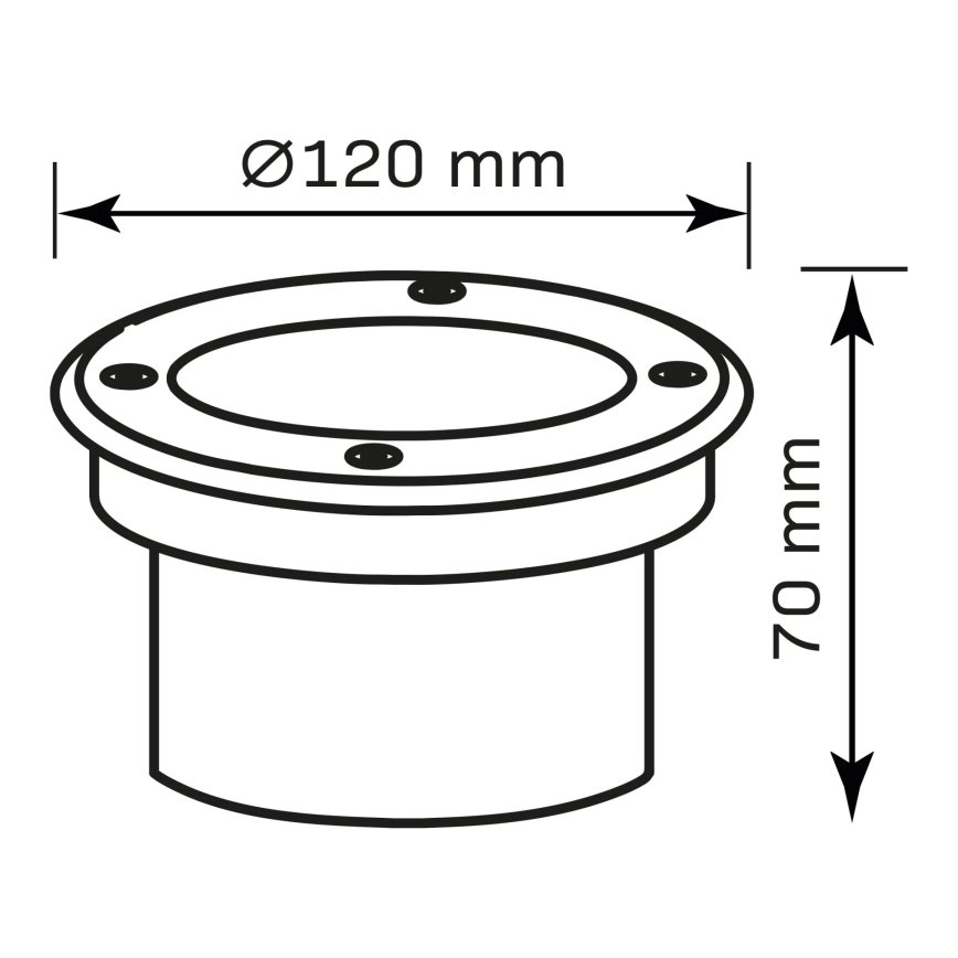 LED indkørselslampe MIVO LED/3W/230V diameter 12 cm IP67 mat krom
